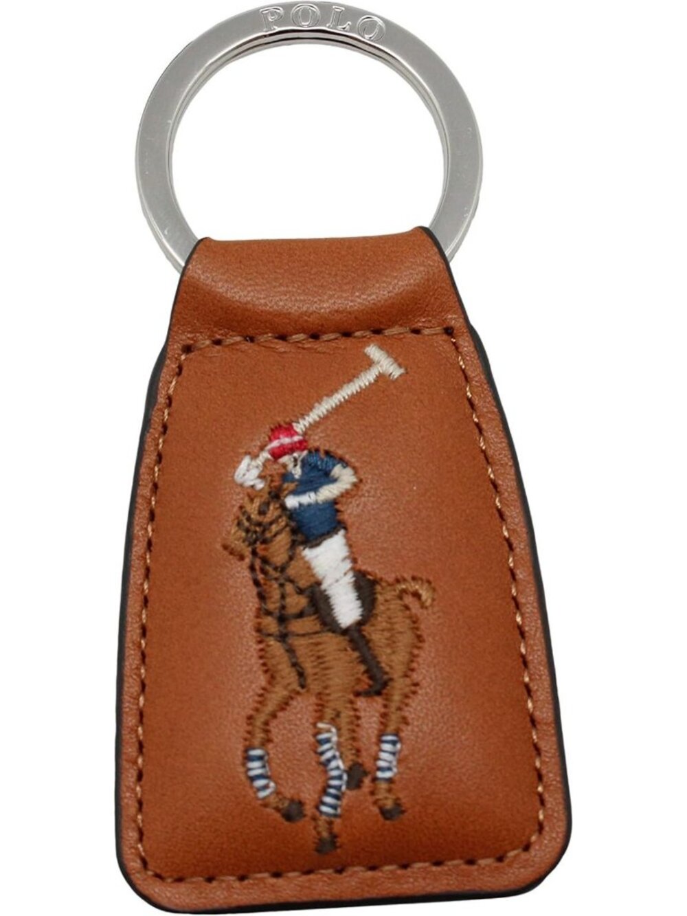 Stylish Brown Leather Keyring Keyfob Keychain - Perfect Gift for Him or Her